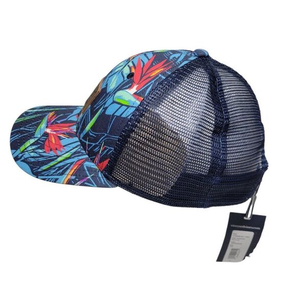 Vineyard Vines Snapback Hat Birds of Paradise Floral Hawaiian Mesh Back Unisex - Picture 5 of 12
